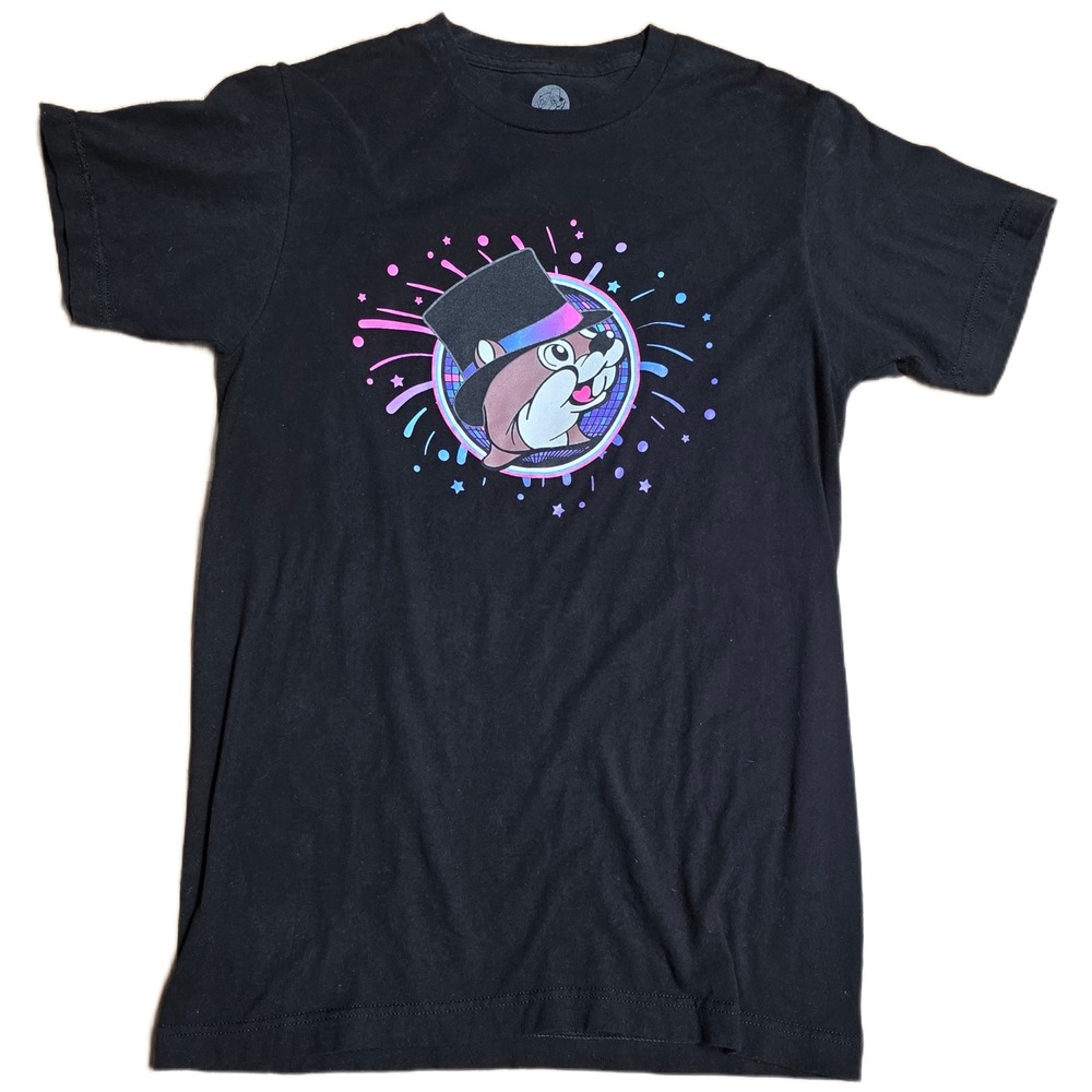 Buc-ees Beaver Graphic T Shirt Men's Size Small Black Happy New Year 2023